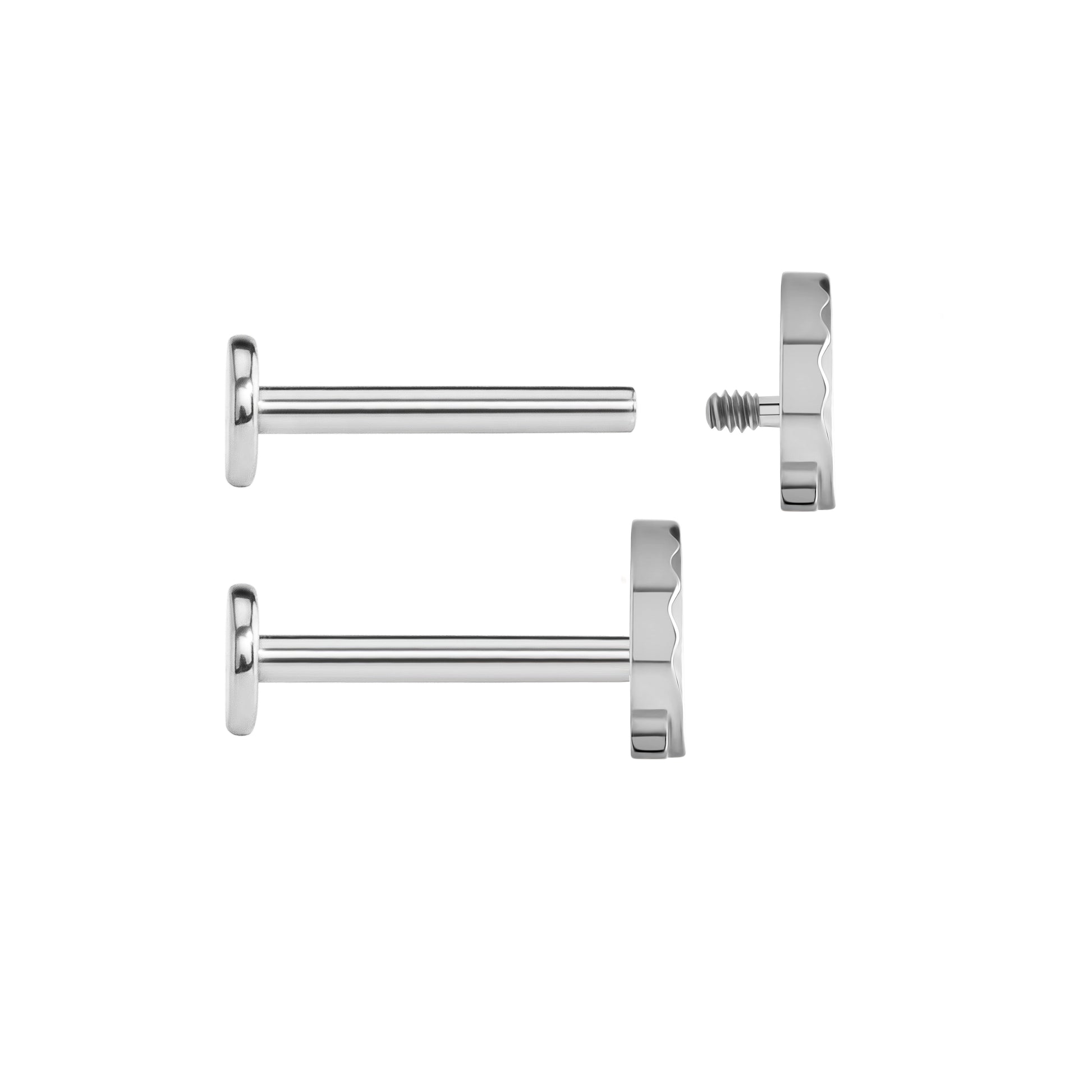 Tilum 18g-16g Internally Threaded Seashell Titanium Top - Price Per 1