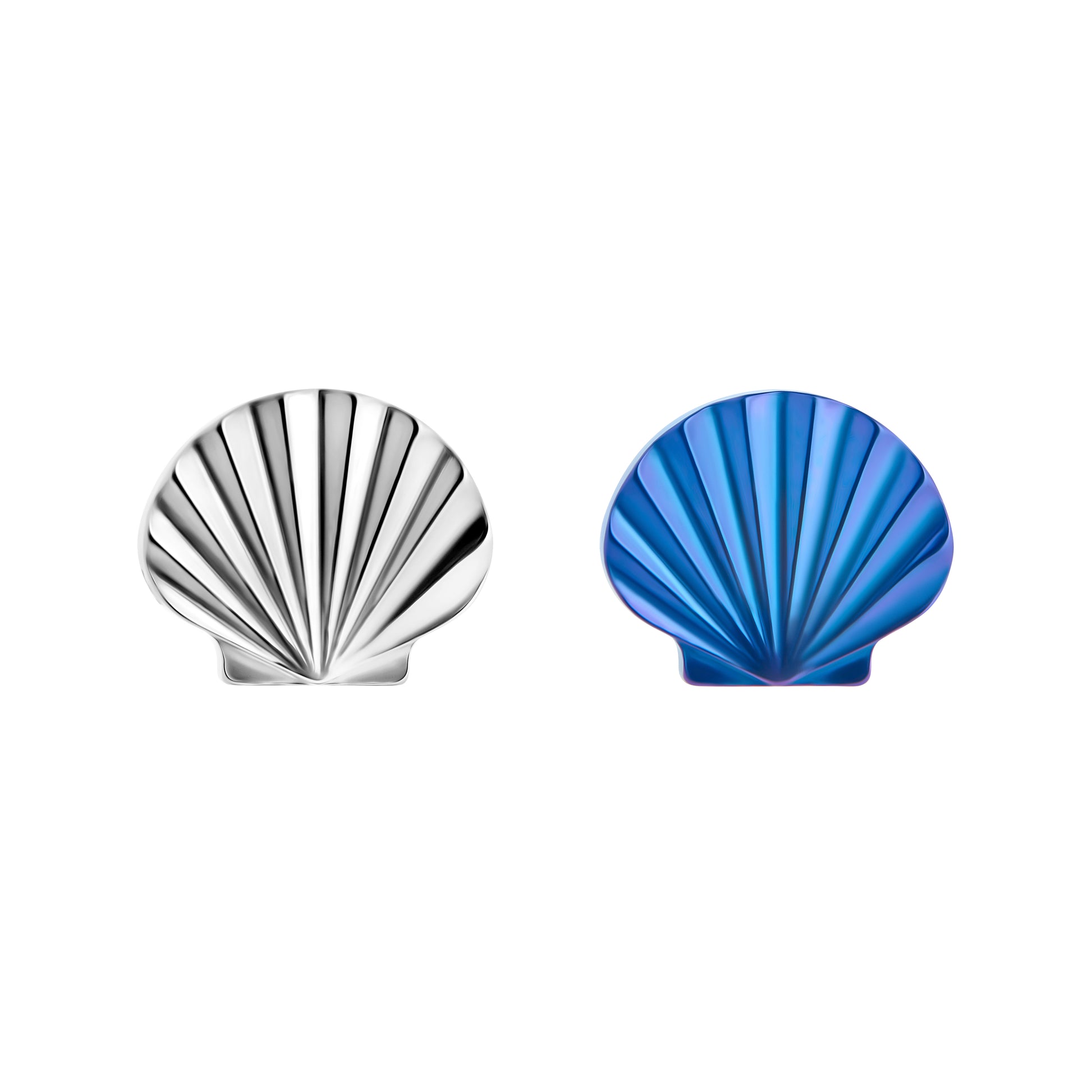 Tilum 18g-16g Internally Threaded Seashell Titanium Top - Price Per 1