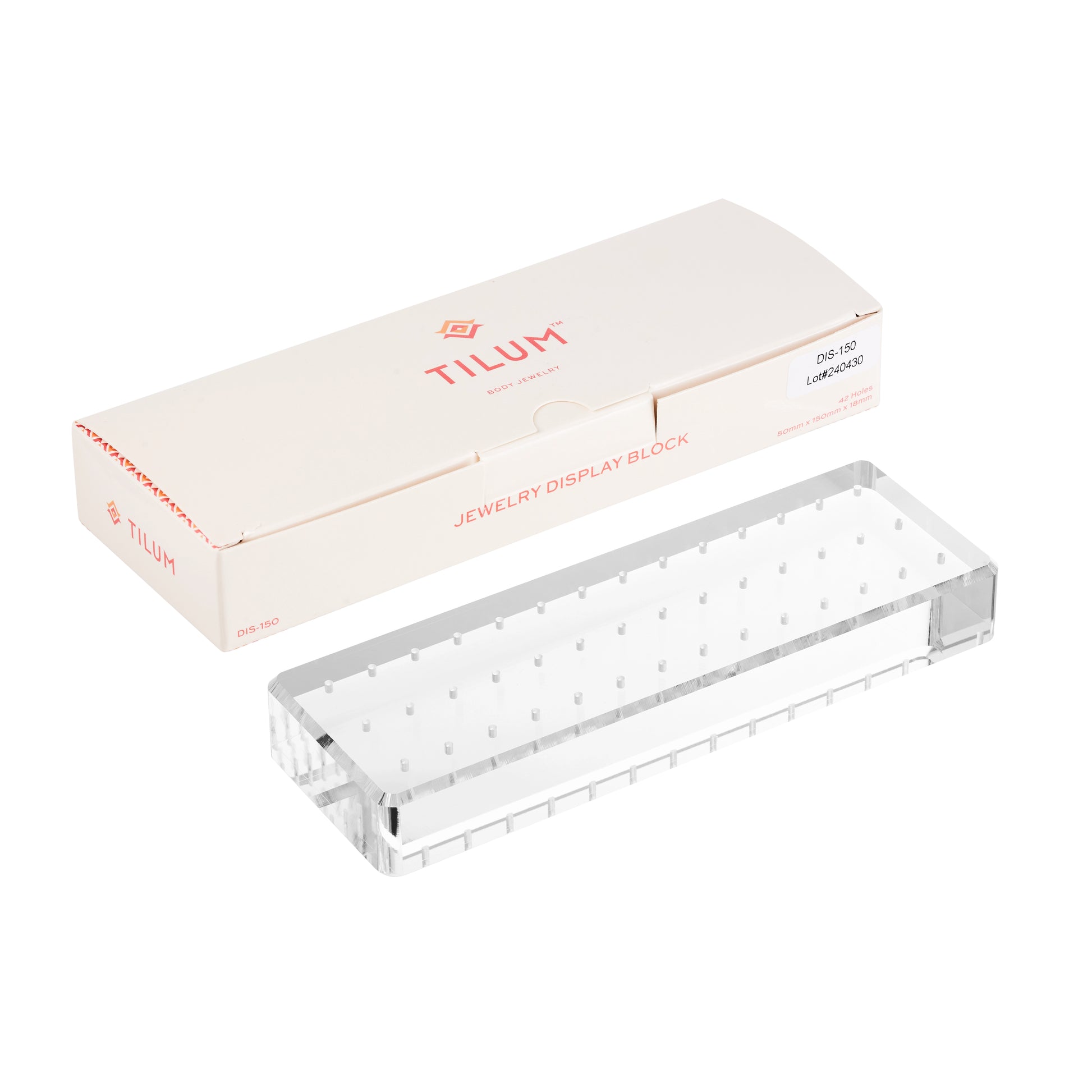 Tilum Universal Jewelry Display Block with Pegs — Pick Size and Threading
