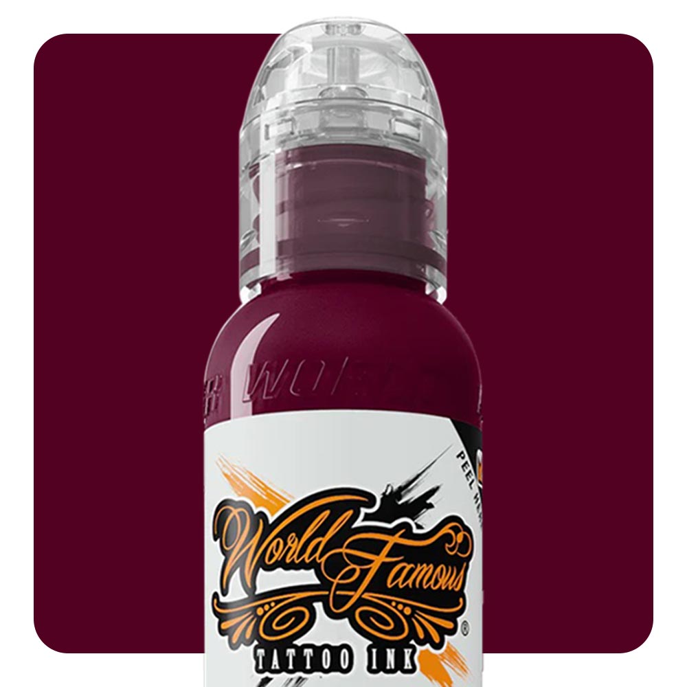 Deep Magenta — World Famous Tattoo Ink — Pick Size - Painful Pleasures