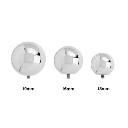 2g Internally Threaded Counter-Sunk Steel Ball - Price Per 1 - Painful Pleasures