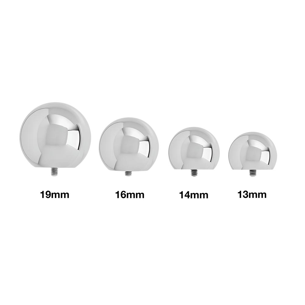 00g Internally Threaded Counter-Sunk Steel Ball - Price Per 1 - Painful Pleasures