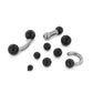 8g Internally Threaded Black PVD Coated Counter-Sunk Ball - Price Per 1 - Painful Pleasures