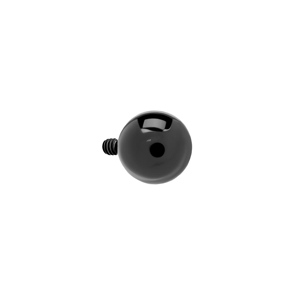 Tilum 14g-12g Internally Threaded PVD Black Titanium Ball - Price Per 1 - Painful Pleasures