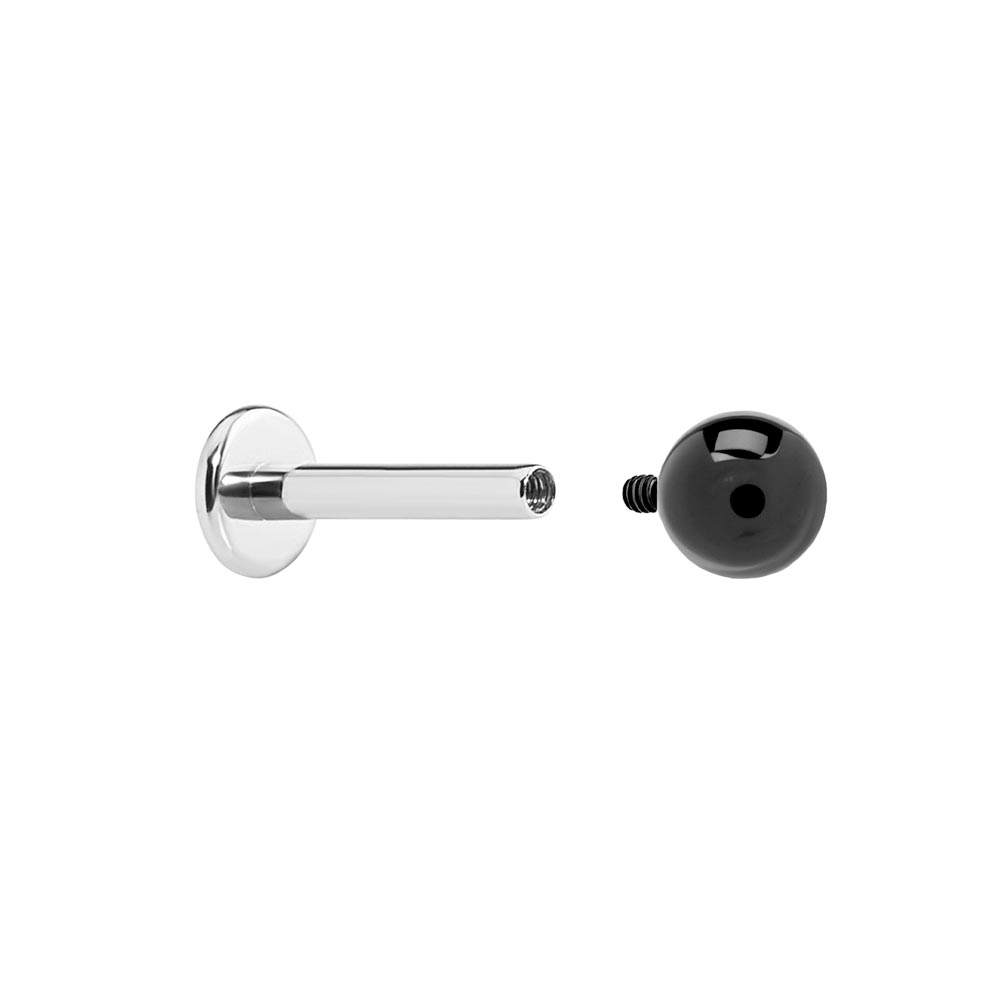 Tilum 14g-12g Internally Threaded PVD Black Titanium Ball - Price Per 1 - Painful Pleasures
