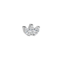Tilum 18g-16g Internally Threaded Titanium Jeweled Marquis Fan Top - Price Per 1