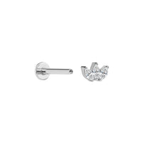 Tilum 18g-16g Internally Threaded Titanium Jeweled Marquis Fan Top - Price Per 1