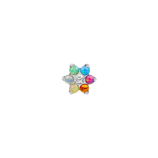 Tilum 14g–12g Internal Rainbow Titanium Top — Price Per 1 - Painful Pleasures