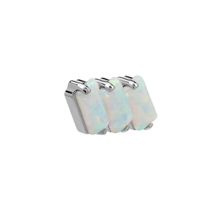 Tilum 14-12g Internal Titanium Step-Stacked Opal Top — Price Per 1 - Painful Pleasures