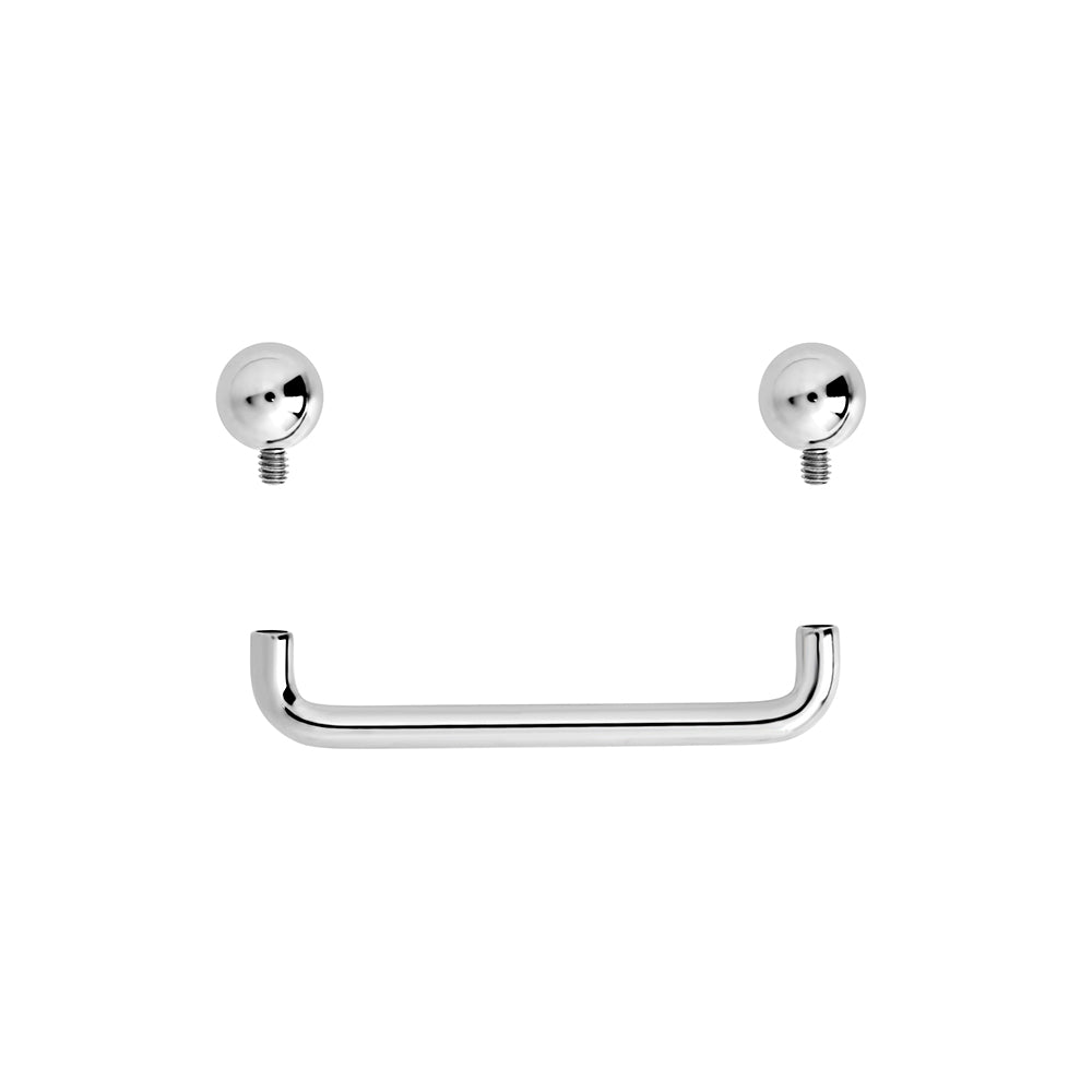 Tilum 14g Internally Threaded Titanium Surface Barbell with 2.75mm Rise - Price Per 1