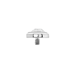 14g–12g Internally Threaded Thin Flat Jewel Top — Price Per 1 - Painful Pleasures