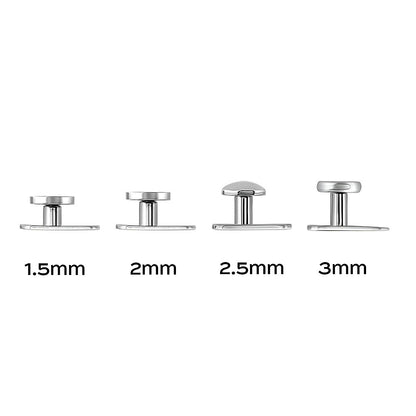 Tilum 14g Titanium Dermal Anchor with 2-Hole Base & 4mm Disc - Price Per 1 - Painful Pleasures