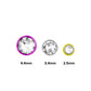 Tilum 18g-16g Internal 0.9mm Crystal Jewel Titanium Flat Disc Top - Price Per 1