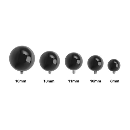 6g Internally Threaded Black PVD Coated Counter-Sunk Ball - Price Per 1 - Painful Pleasures