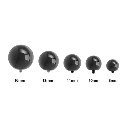 4g Internally Threaded Black PVD Coated Counter-Sunk Ball - Price Per 1 - Painful Pleasures