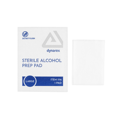 Dynarex Alcohol Prep Pads — Large — Box of 100 - Painful Pleasures
