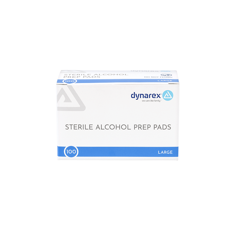 Dynarex Alcohol Prep Pads — Large — Box of 100 - Painful Pleasures