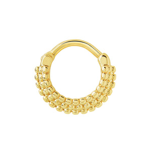 16g PVD Gold Micron Beaded Rope Clicker - Painful Pleasures