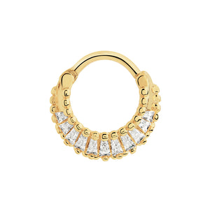 16g PVD Gold Anastasia’s Tiara Septum Clicker - Painful Pleasures