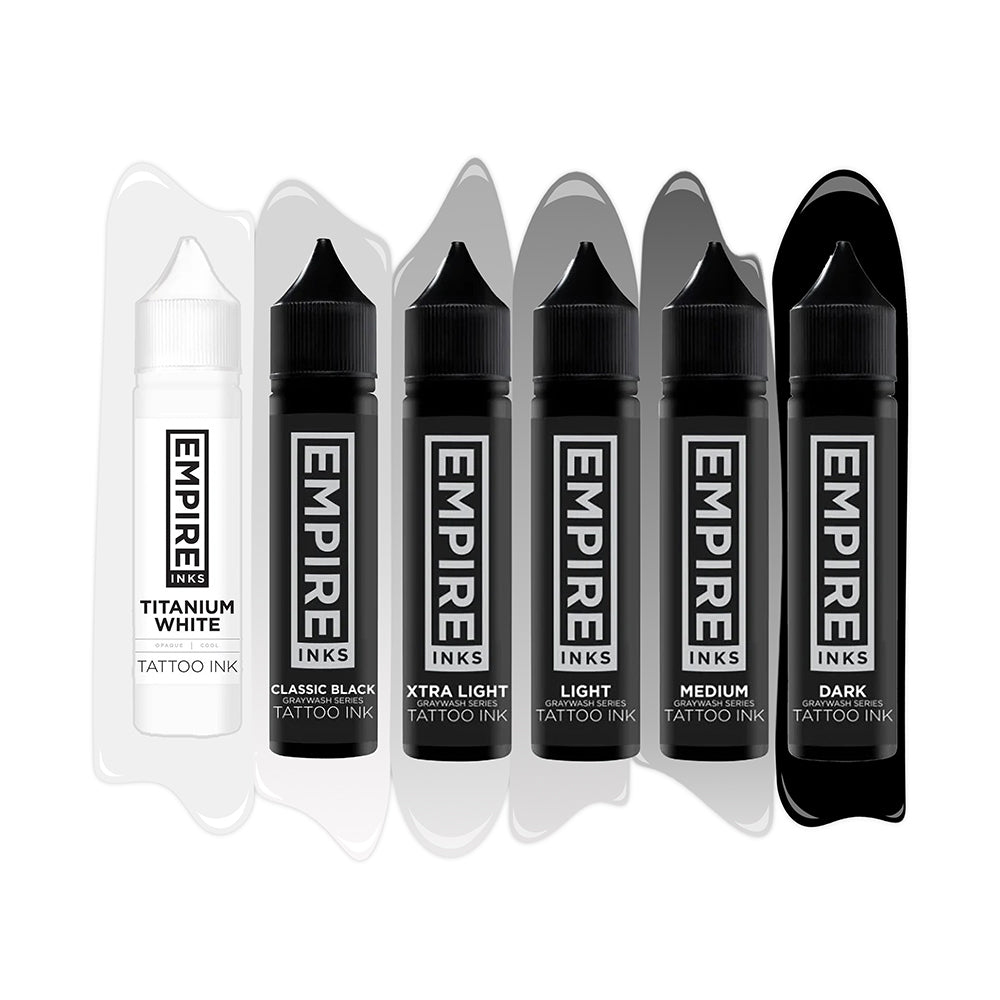 Empire Inks Graywash Series — 6-Bottle Full Set — Pick Size