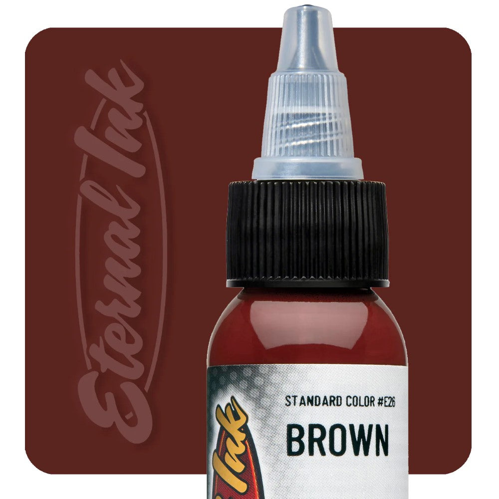 Eternal Tattoo Ink - 2oz Bottle - Pick Your Color Brown 2oz