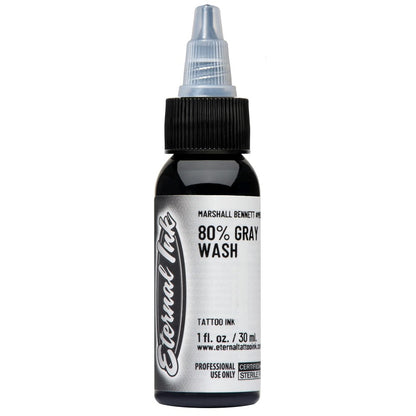 Marshall Bennett 80% Gray Wash — Eternal Tattoo Ink — Pick Size - Painful Pleasures