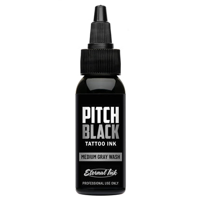 Pitch Black Medium Dark Gray Wash — Eternal Ink — Pick Size - Painful Pleasures