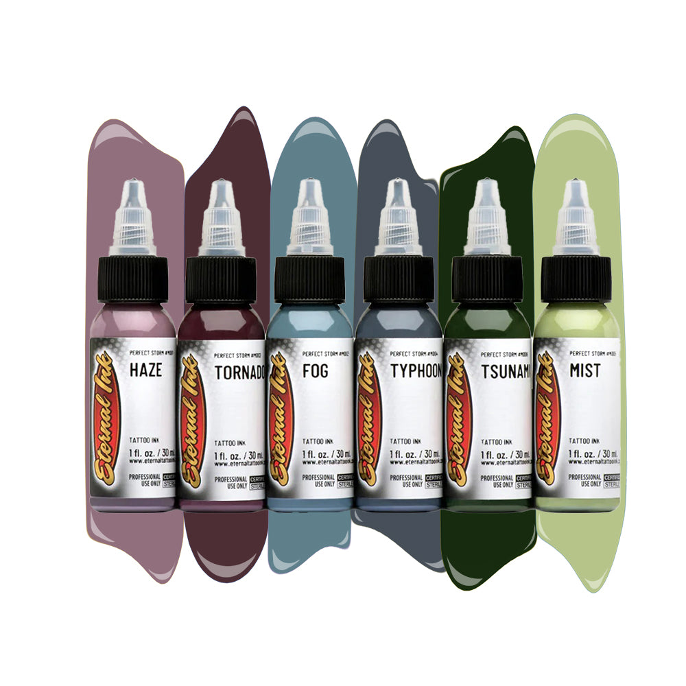 Mike DeVries Perfect Storm Set of 6 — 1oz Bottles — Eternal Tattoo Ink