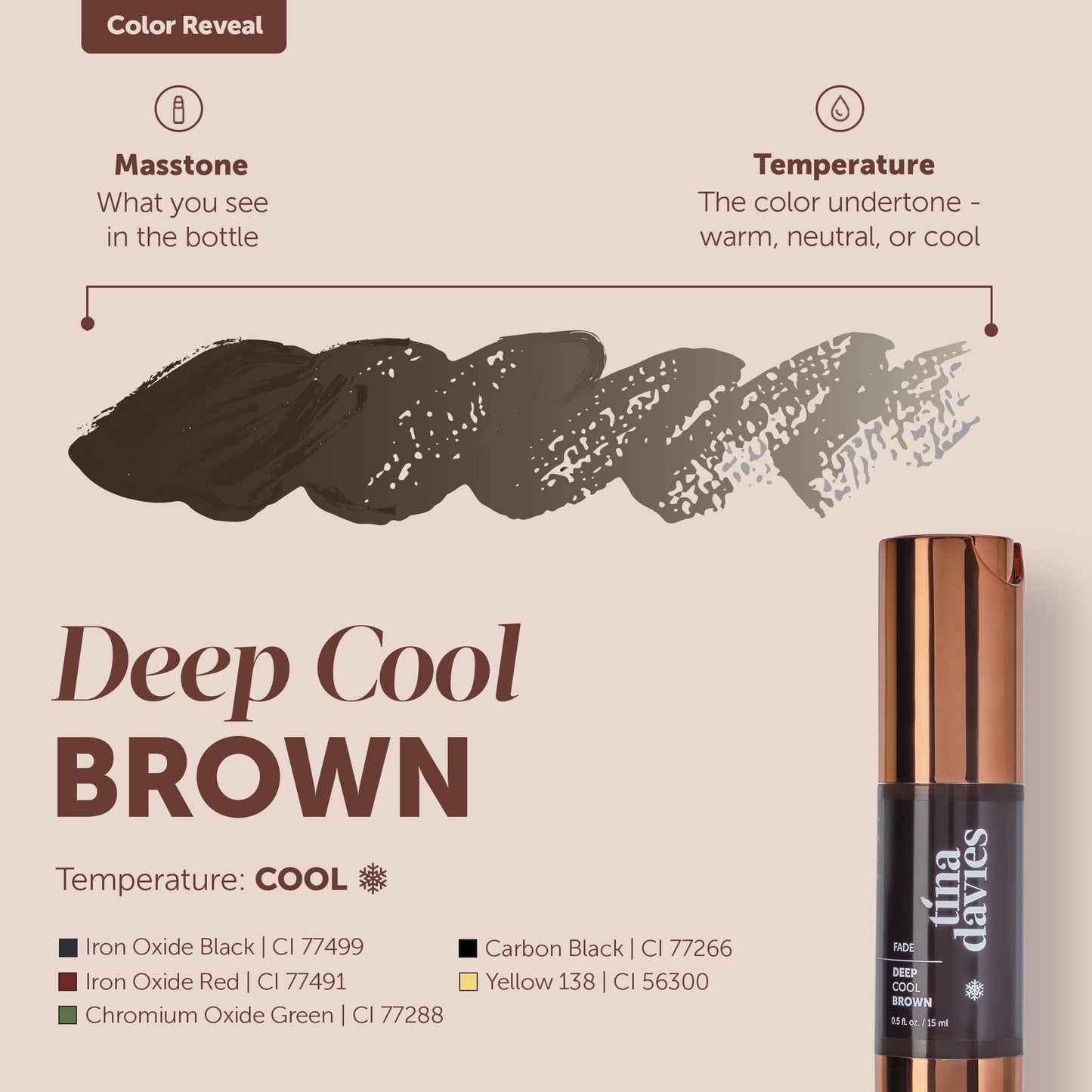 Tina Davies FADE Deep Cool Brown — 1/2oz Bottle