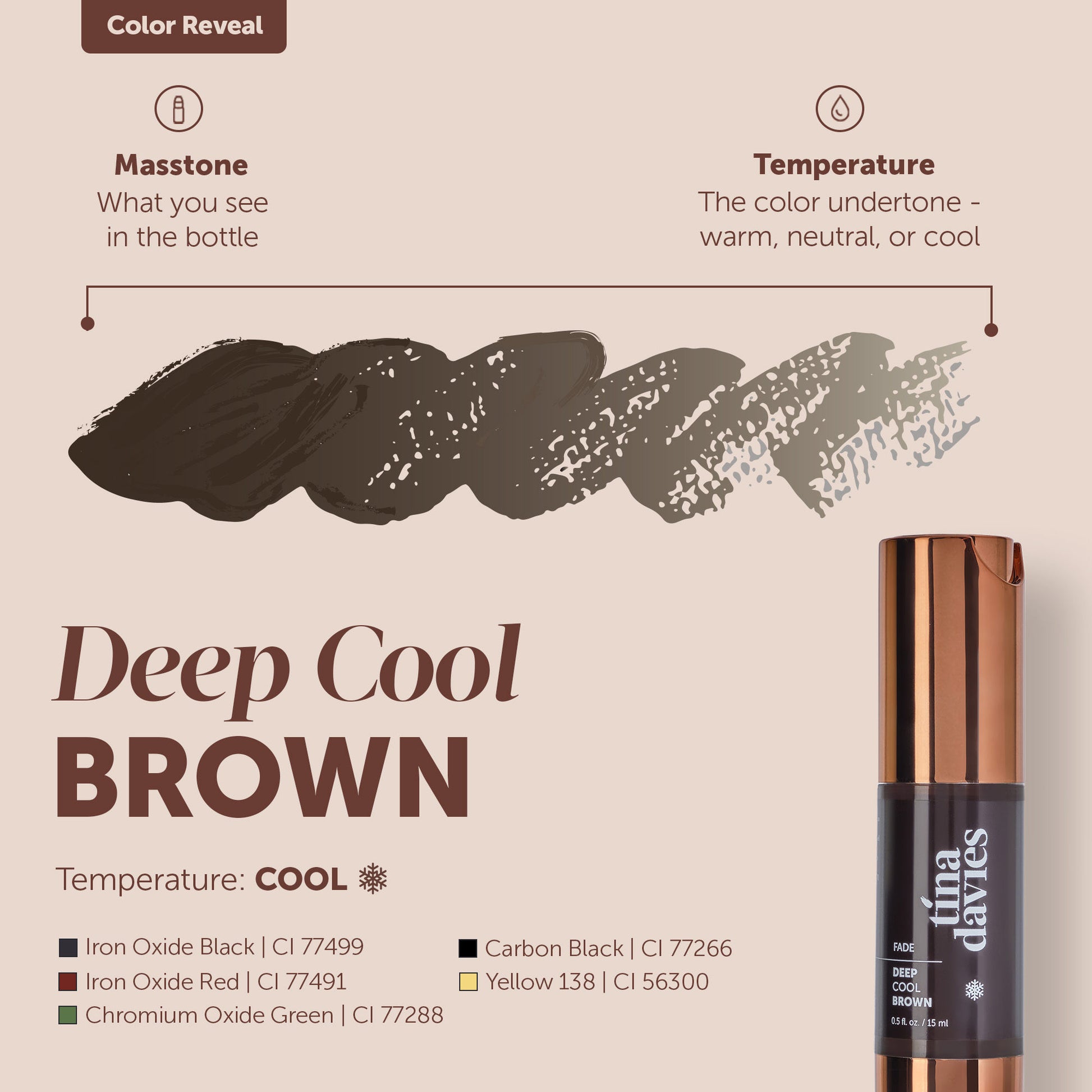 Tina Davies FADE Deep Cool Brown — 1/2oz Bottle