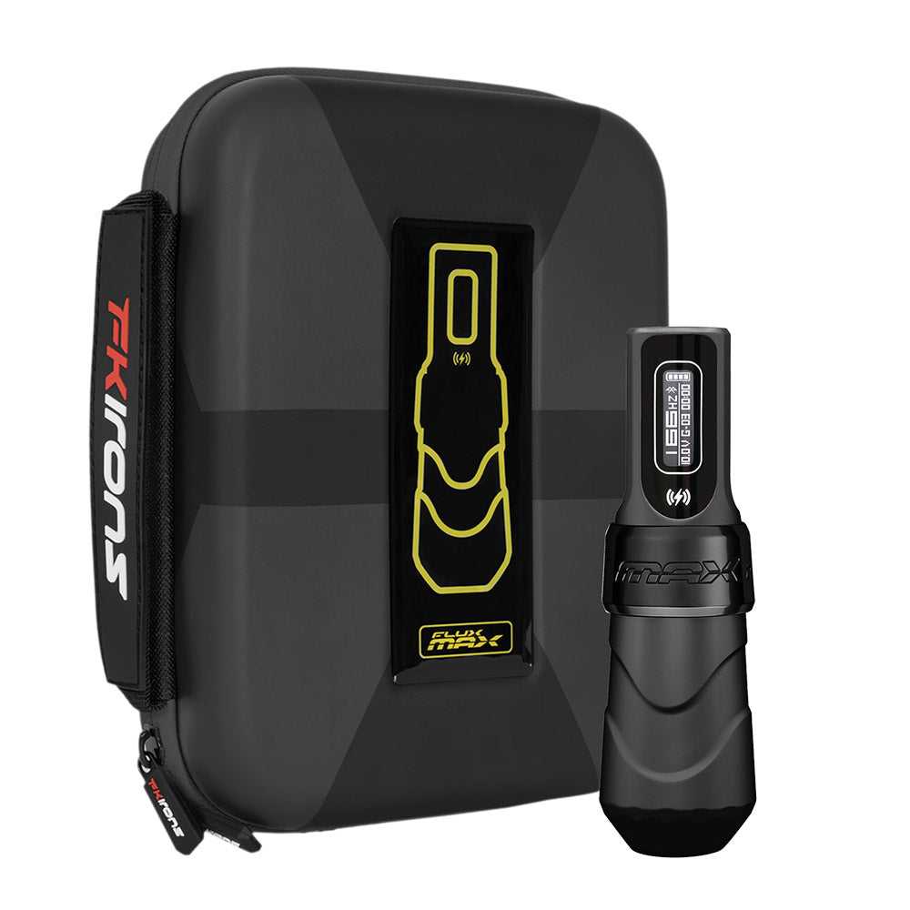 FK Irons Flux Max Tattoo Machine with 1 PowerBolt 2.0 — Pick Color and Stroke Length