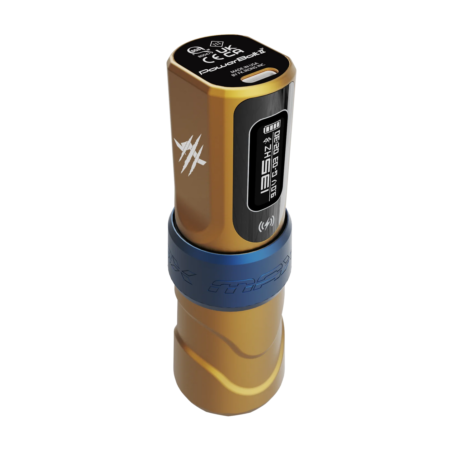 FK Irons Limited Edition Logan Flux Max Tattoo Machine with 2 PowerBolt 2.0 — 4.0mm Stroke
