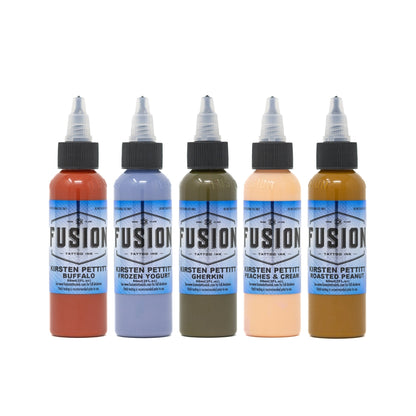 Kirsten Pettitt 5 Bottle Signature Ink Set — Fusion Tattoo Ink — Pick Size - Painful Pleasures