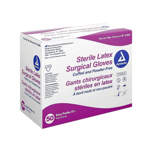 Dynarex Sterile White Latex Gloves — Box of 100 - Painful Pleasures