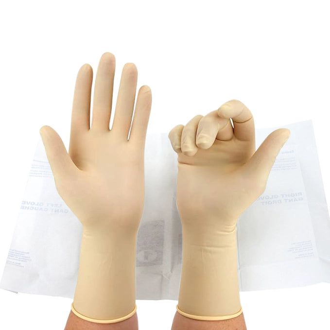 Dynarex White Latex Gloves — Box of 100