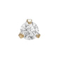 18g, 16g, or 14g Steel Push Pop Threadless 14kt Yellow Gold Prong-Set Crystal Jewel - Price Per 1
