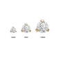 18g, 16g, or 14g Steel Push Pop Threadless 14kt Yellow Gold Prong-Set Crystal Jewel - Price Per 1