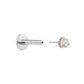 18g, 16g, or 14g Steel Push Pop Threadless 14kt Yellow Gold Prong-Set Crystal Jewel - Price Per 1