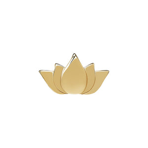 14kt Yellow Gold Lotus Flower Threadless Top — Price Per 1 - Painful Pleasures