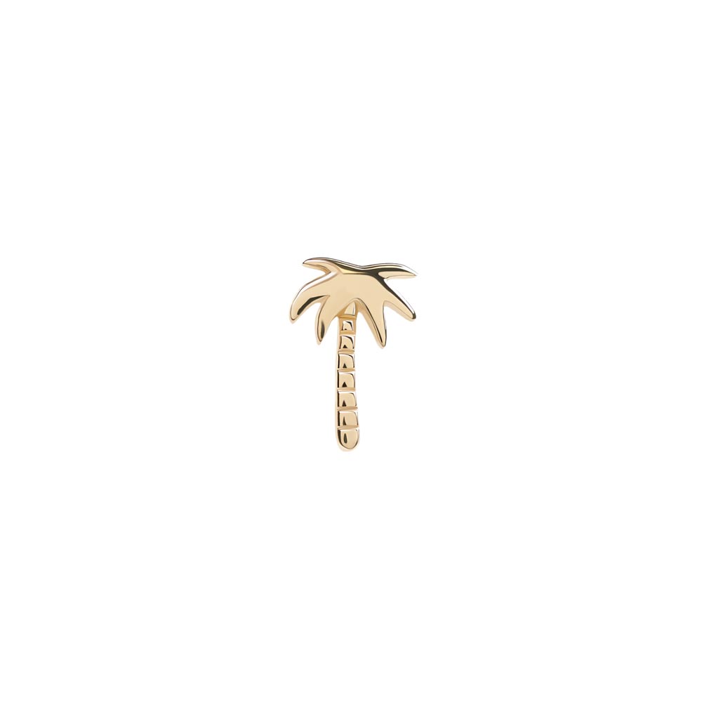 Tilum 14kt Yellow Gold Palm Tree Threadless Top — Price Per 1