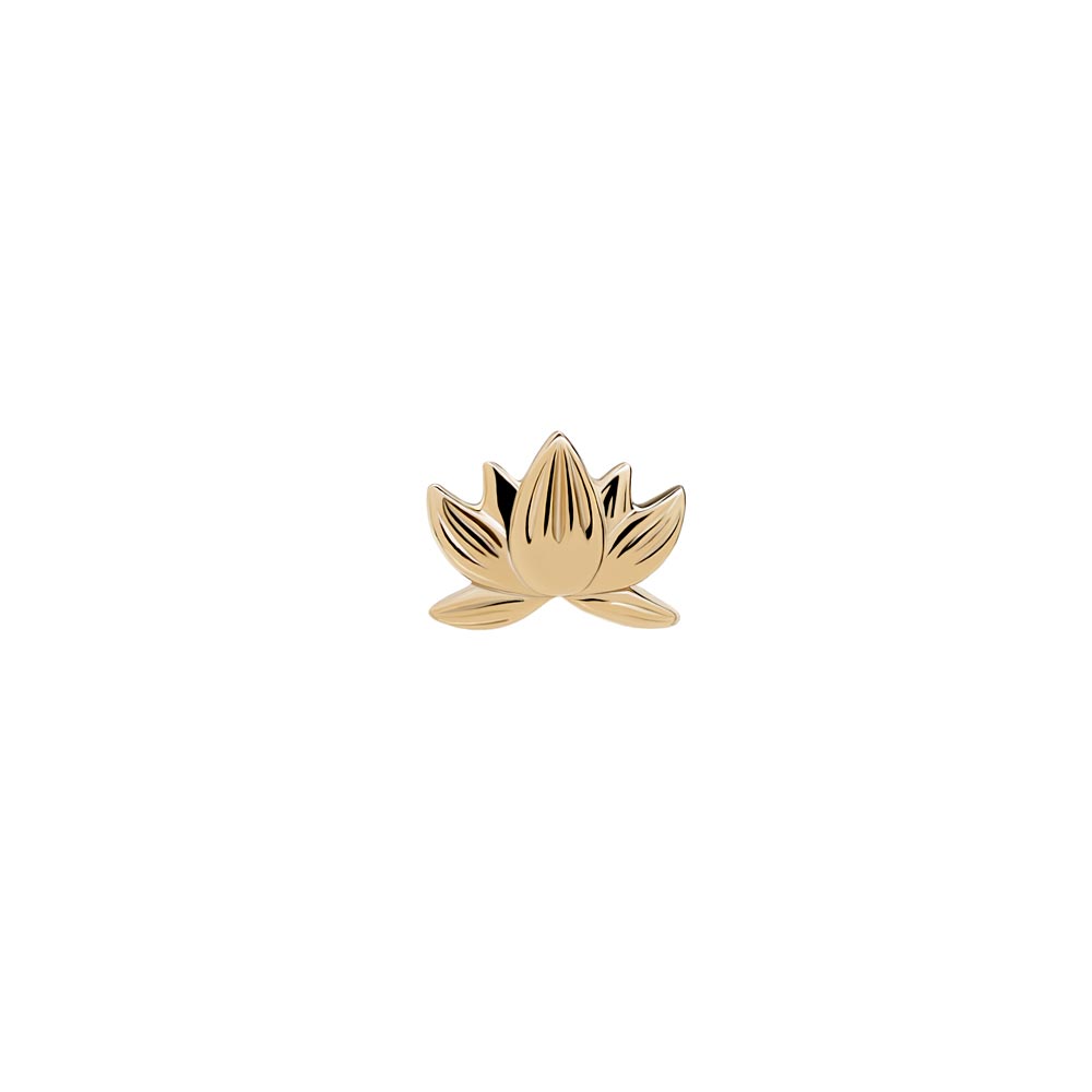 Tilum 14kt Yellow Gold Lovely Lotus Threadless Top — Price Per 1