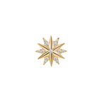 Tilum 14kt Yellow Gold Jeweled Star Threadless Top — Price Per 1 - Painful Pleasures