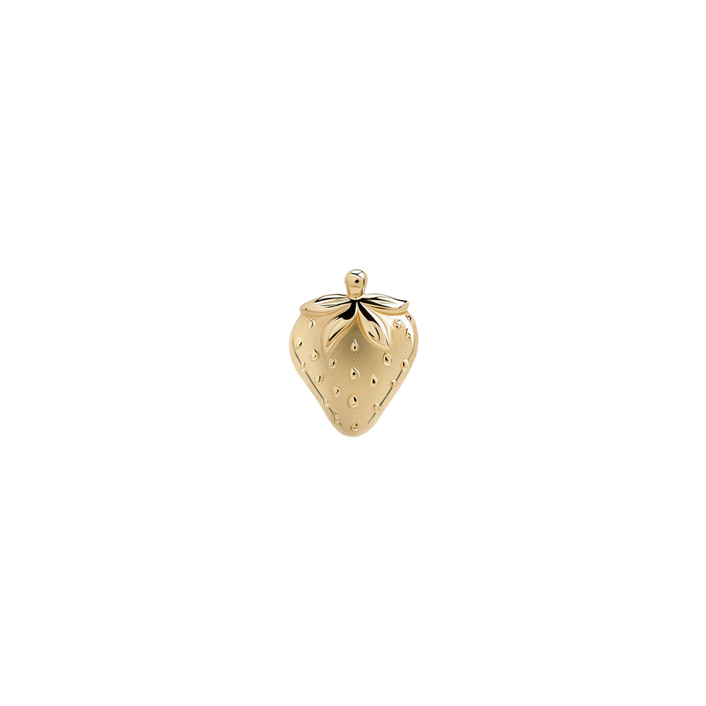 Tilum 14kt Yellow Gold Strawberry Threadless Top — Price Per 1