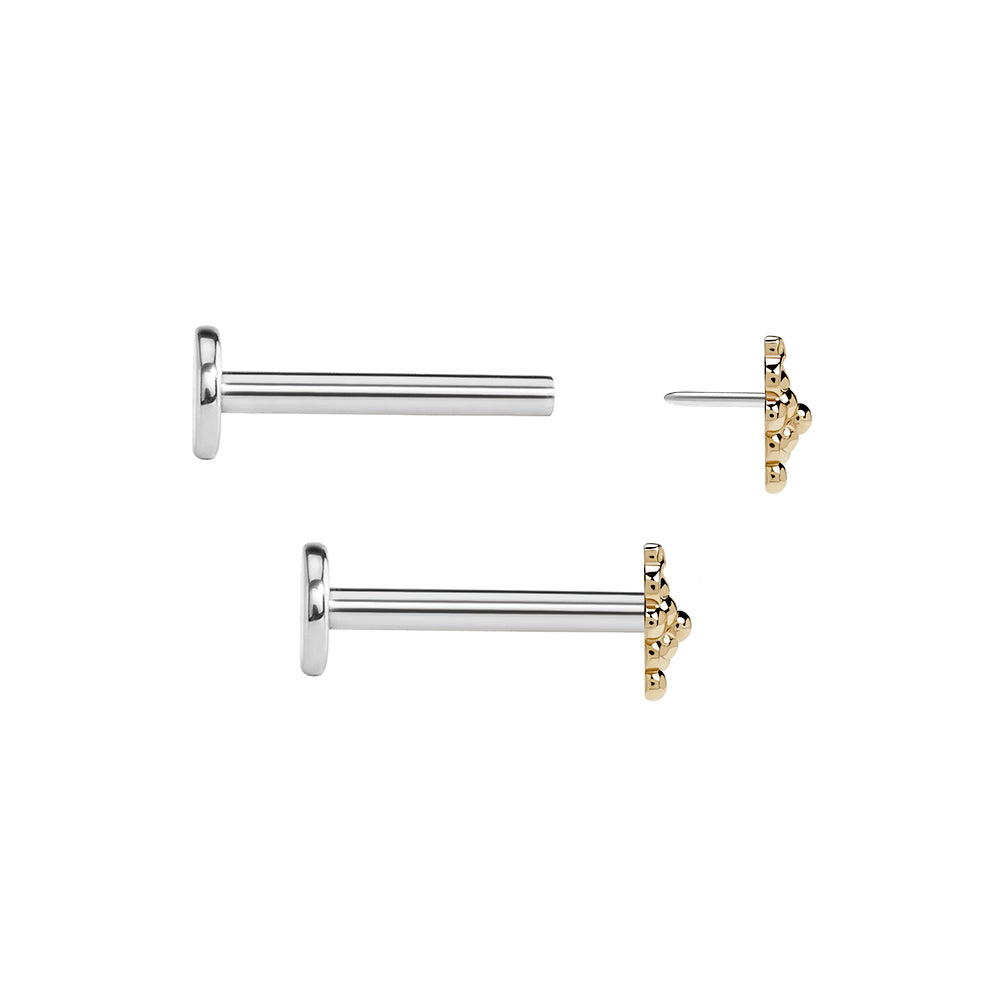 Tilum 14kt Yellow Gold Dionysus Threadless Top — Price Per 1