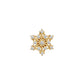 Tilum 14kt Yellow Gold Jeweled Snowflake Threadless Top — Price Per 1