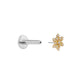 Tilum 14kt Yellow Gold Jeweled Snowflake Threadless Top — Price Per 1