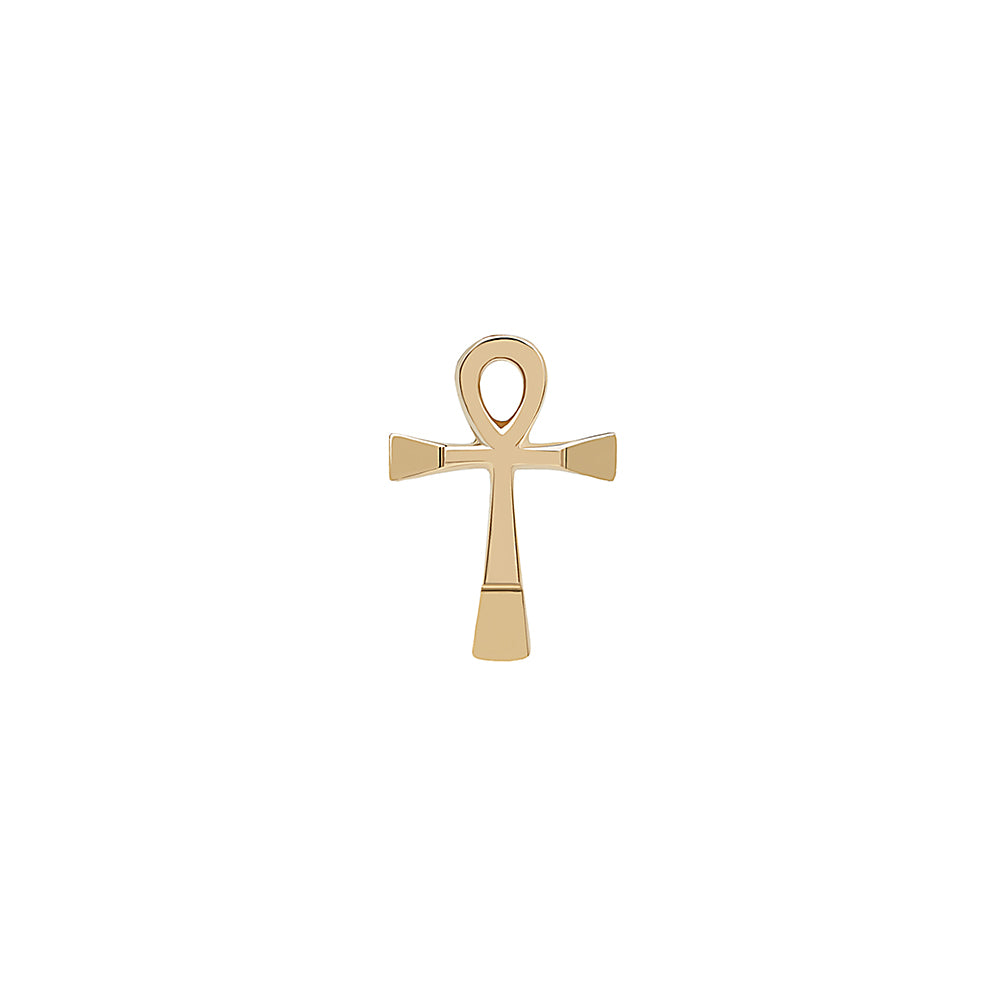 Tilum 14kt Yellow Gold Ankh Threadless Top — Price Per 1