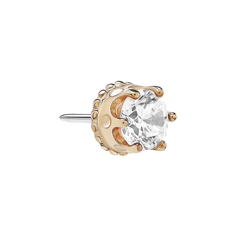 Tilum 14kt Gold Prince Crown Jewel Threadless Top — Price Per 1