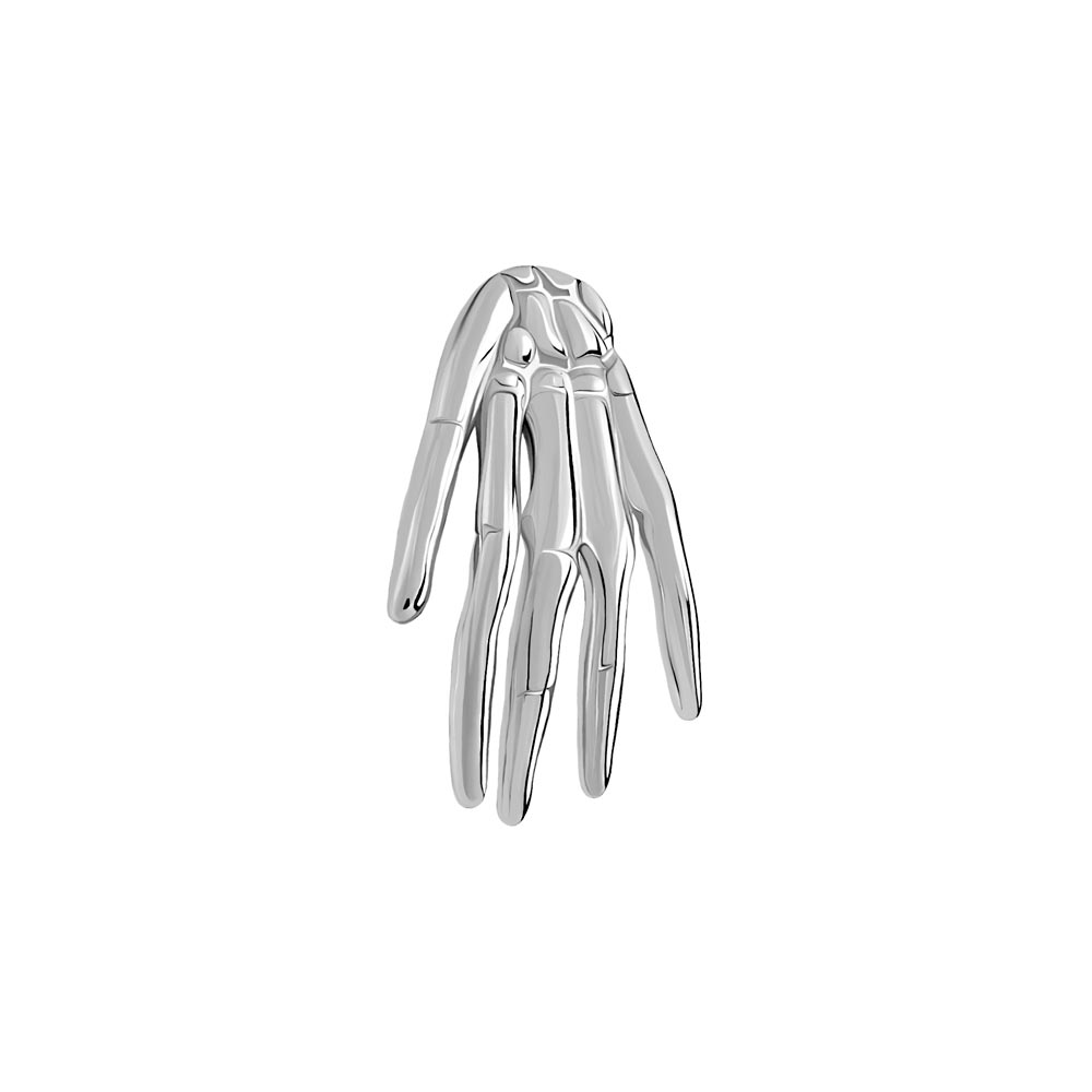 Tilum 14kt Gold Skeleton Hand Threadless Top — Price Per 1