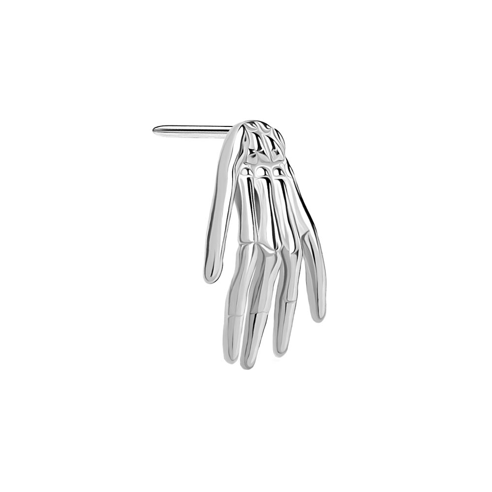 Tilum 14kt Gold Skeleton Hand Threadless Top — Price Per 1